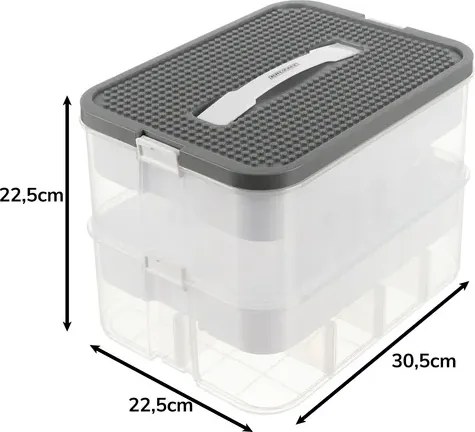 KRUZZEL 2 szintes doboz építőkockákra - játékrendszerező - Kruzzel