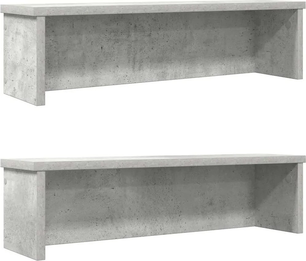 vidaXL Konyhai állványok egymásba rakható 2 db Beton szürke 50x15x16cm