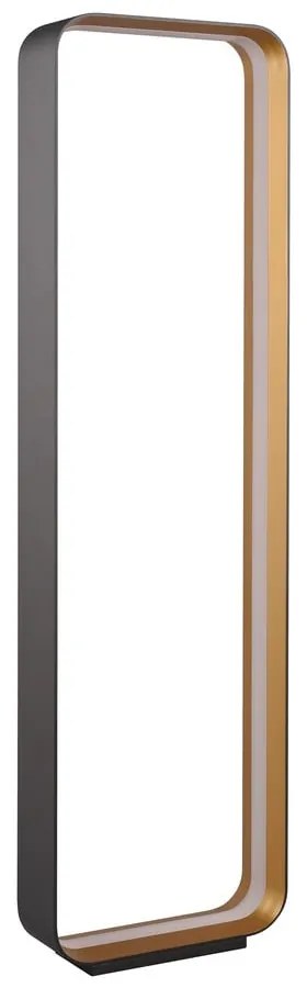 Fekete LED állólámpa hangvezérléssel-mobil alkalmazás vezérléssel, fém búrával (magasság 109 cm) Cizione – CINQUE