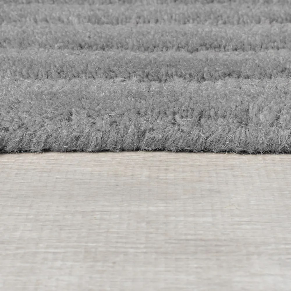 Szürke kézi szövésű gyapjú szőnyeg 160x230 cm Zen Rectangles – Flair Rugs