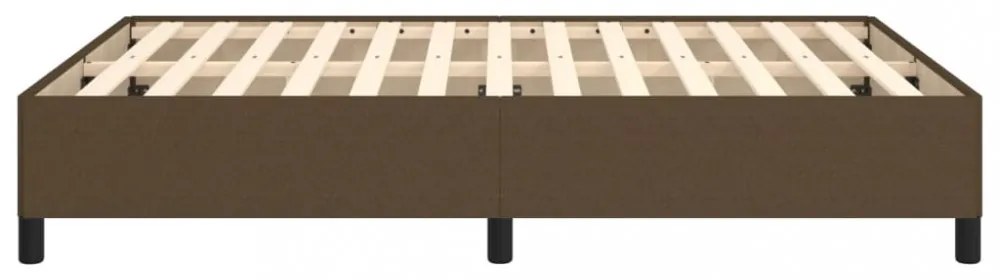 sötétbarna szövet ágykeret matrac nélkül 140 x 200 cm