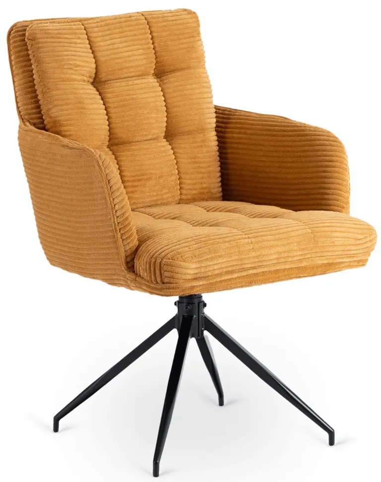 Forgó Étkező/Tárgyaló Fotel Mustár Színben.