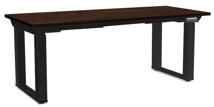 OfficeTech Strong állítható magasságú asztal 180 x 80 cm, fekete alap, wenge