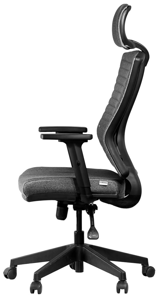 Ello ergonómikus szövet irodai forgószék deréktámasszal, fejtámasszal