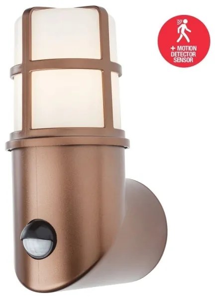 Redo 90200 - Kültéri lámpa érzékelővel TRITON 1xE27/28W/230V IP54 réz