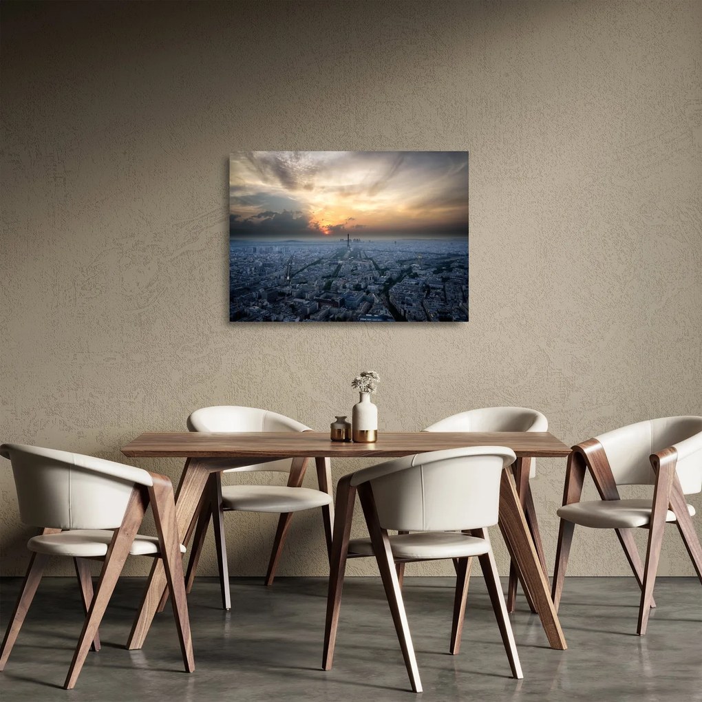 Kép - Párizs magasból (üvegen) (70x50 cm)