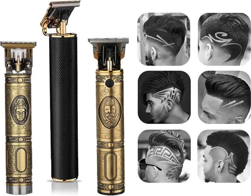 VGR Akkumulátoros Minőségi Gravírozott Férfi Hajvágó Gép 1500 mAh Lítium Akku Digitális kijelzővel