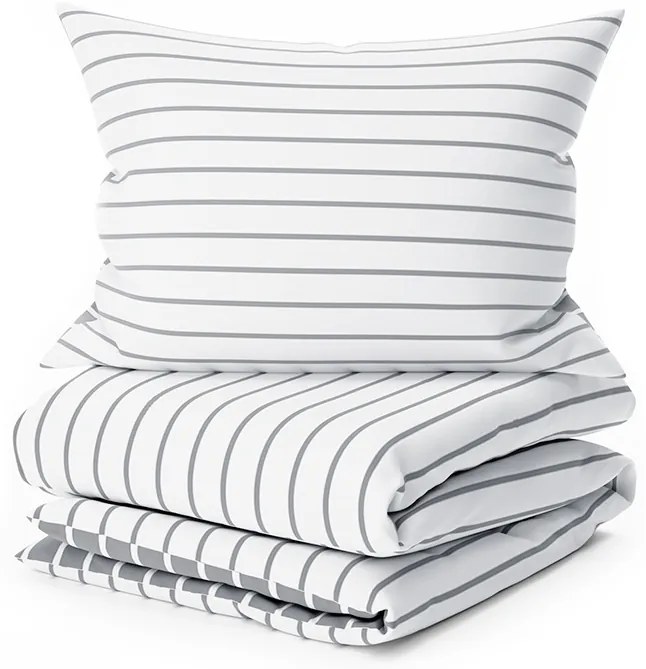 Renforcé pamut ágynemű CAPRIVI szürke hotelszéllel Ágyneműhuzat mérete: 70 x 90 cm | 140 x 200 cm