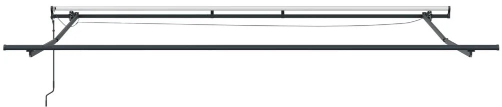 Behúzható napellenző narancssárga és barna 450 × 300 cm szövet