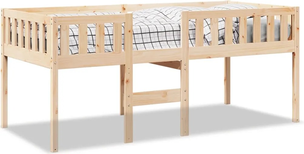 vidaXL tömör fenyőfa gyerekágy matrac nélkül 90 x 190 cm