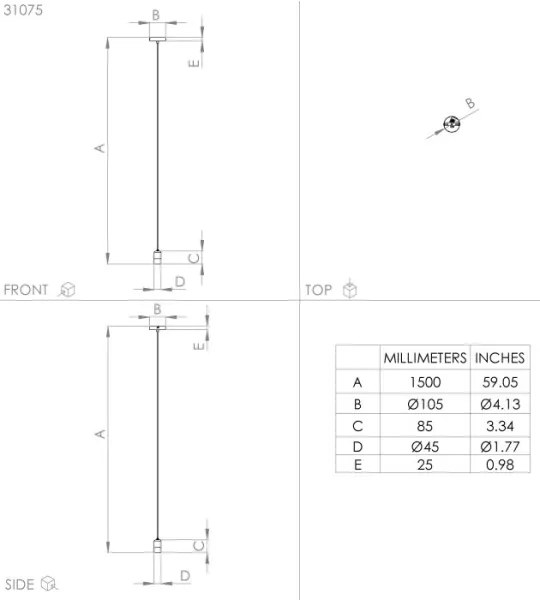Eglo 31075 - Csillár zsinóron CALARI 1xE27/40W/230V fekete/arany