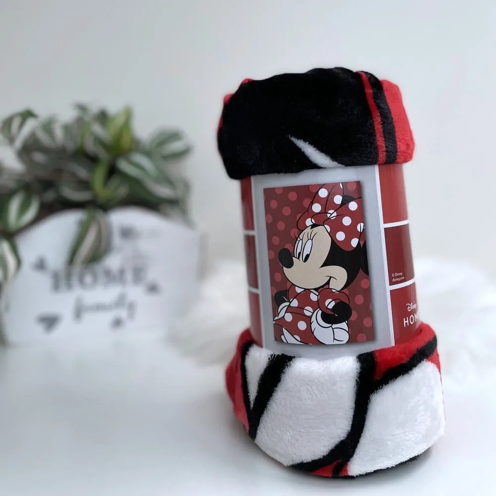 Piros mikroplüss gyerek takaró 100x150 cm Minnie – Jerry Fabrics