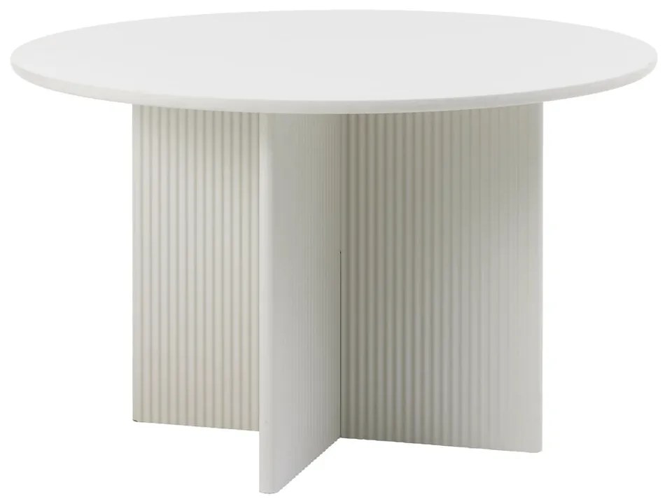 Világosszürke kerek étkezőasztal ø 110 cm Palma – Unique Furniture