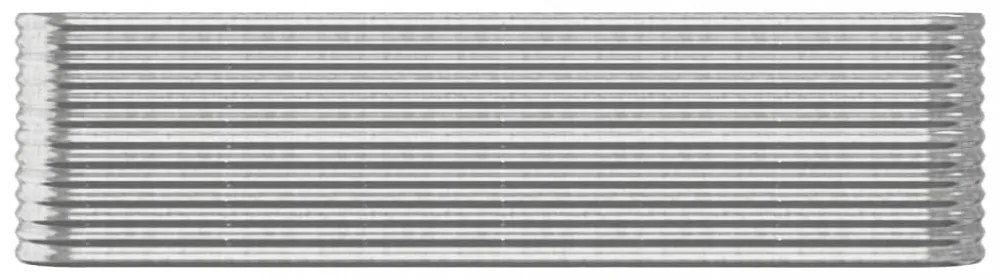 ezüstszínű horganyzott acél kerti magaságyás 260x40x68 cm