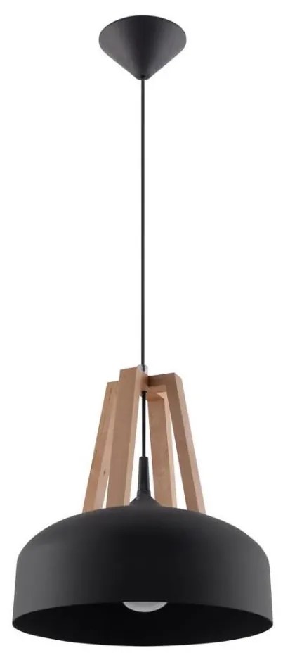 Sollux SL.0390 - Csillár zsinóron CASCO 1xE27/60W/230V átm. 30 cm