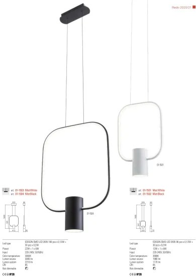 Redo 01-1227 - LED dimmelhető asztali lámpa DOM LED/21W/230V fekete