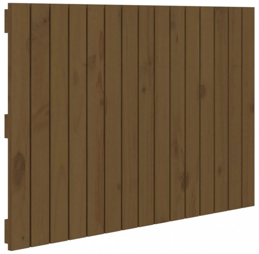 mézbarna tömör fenyőfa fali fejtámla 95,5 x 3 x 60 cm