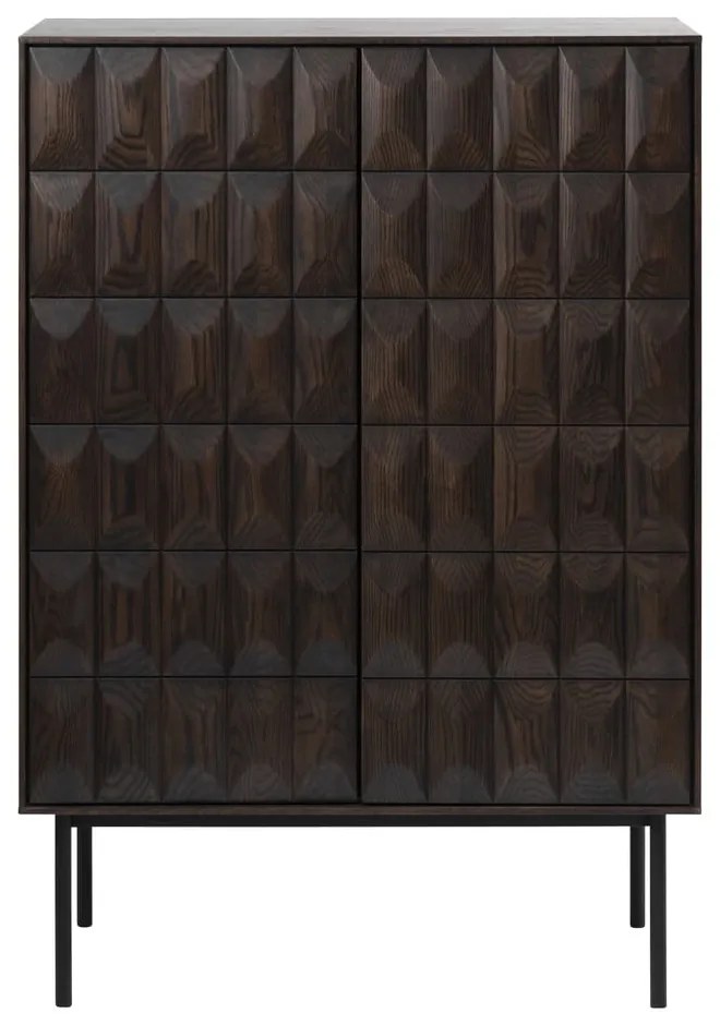 Sötétbarna szekrény 90x130 cm Latina – Unique Furniture