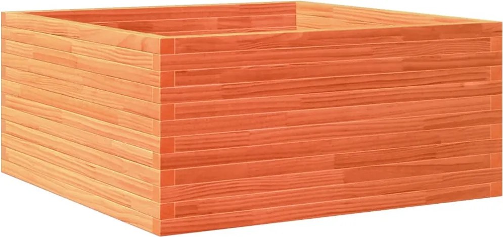 vidaXL viaszbarna tömör fenyőfa kerti virágláda 100 x 100 x 46 cm