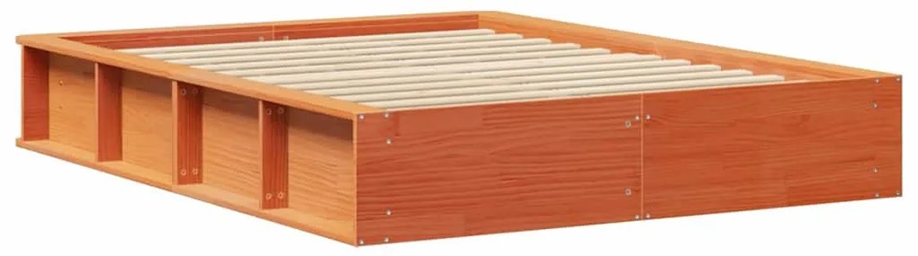 Ágykeret tárolóval Viaszbarna 120 x 190 cm faszínű