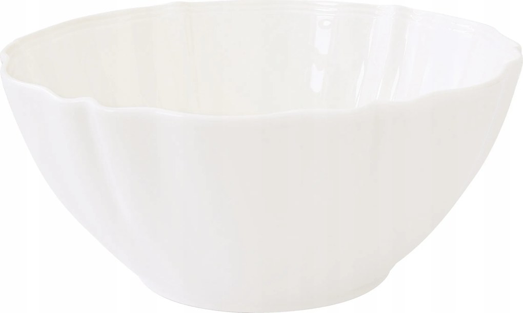 Porcelán tál 12cm Perle Bianco tál az Easy Life-tól hullámos perem