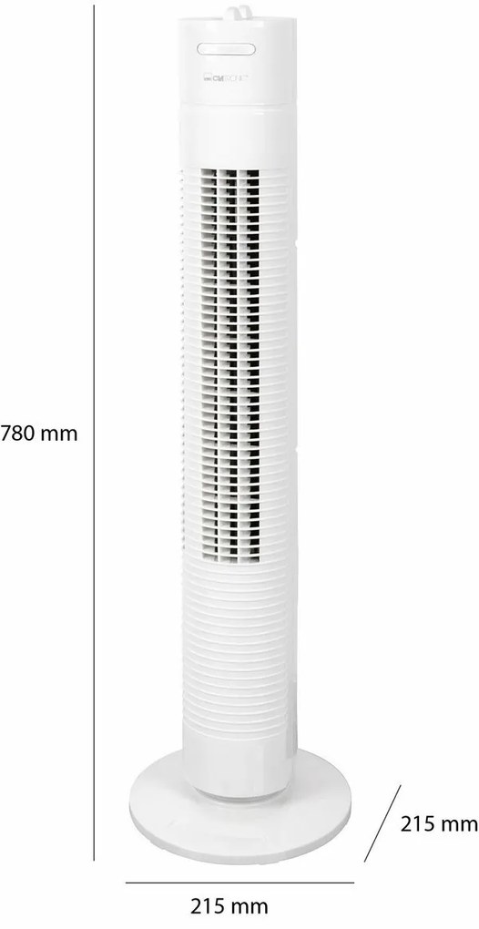 Clatronic TVL 3770 oszlopos ventilátor, fehérszínben
