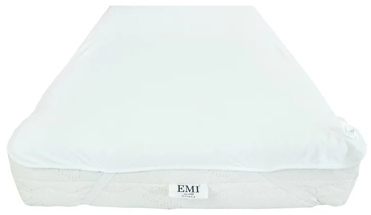 EMI fehér vízhatlan lepedő a sarkakon gumiszalaggal, 180x220-as lap