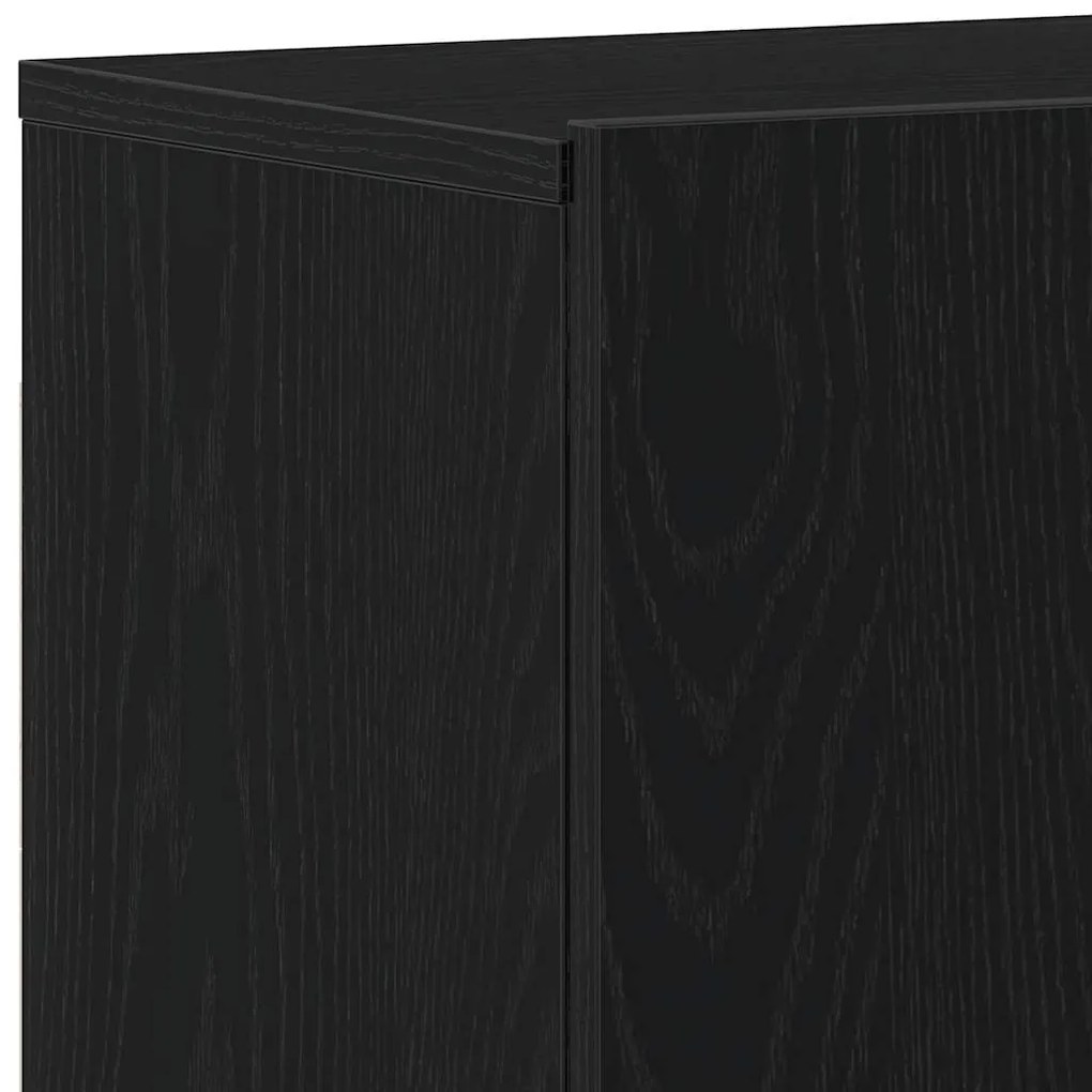 2 db fekete tölgyfa TV-szekrény 160 x 30 x 41 cm