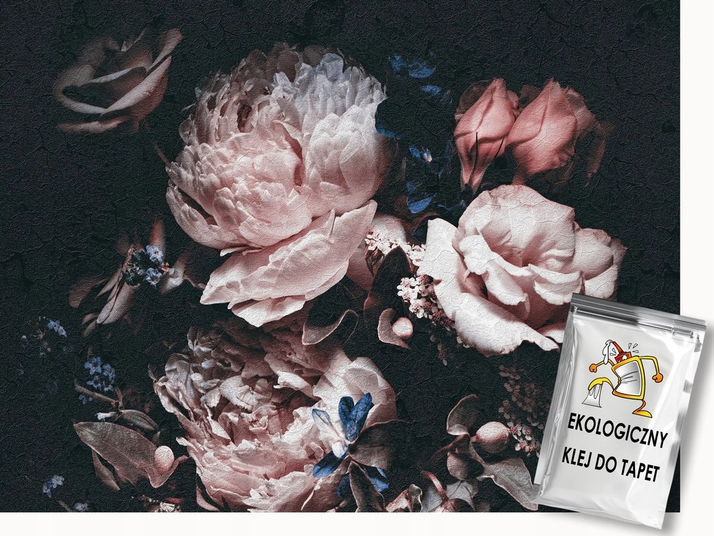 Fotótapéta Flizelina Természet Virágok Bazsarózsa Vintage Csokor 250x175 ragasztó