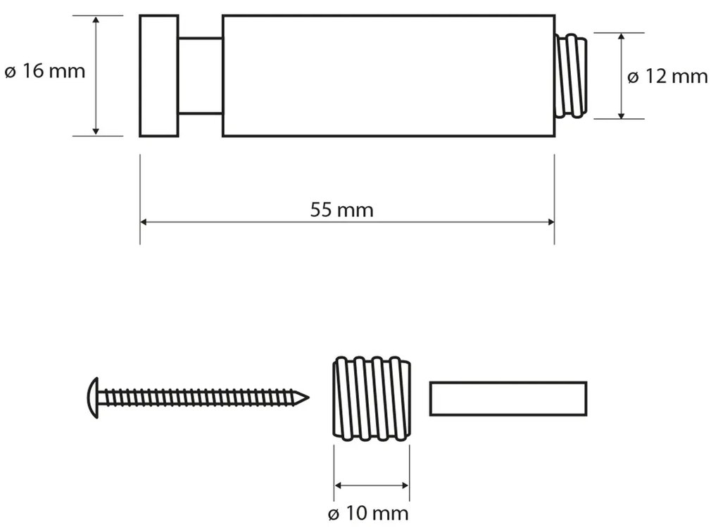 SAPHO XR213 X-Round akasztó 5 cm, ezüst