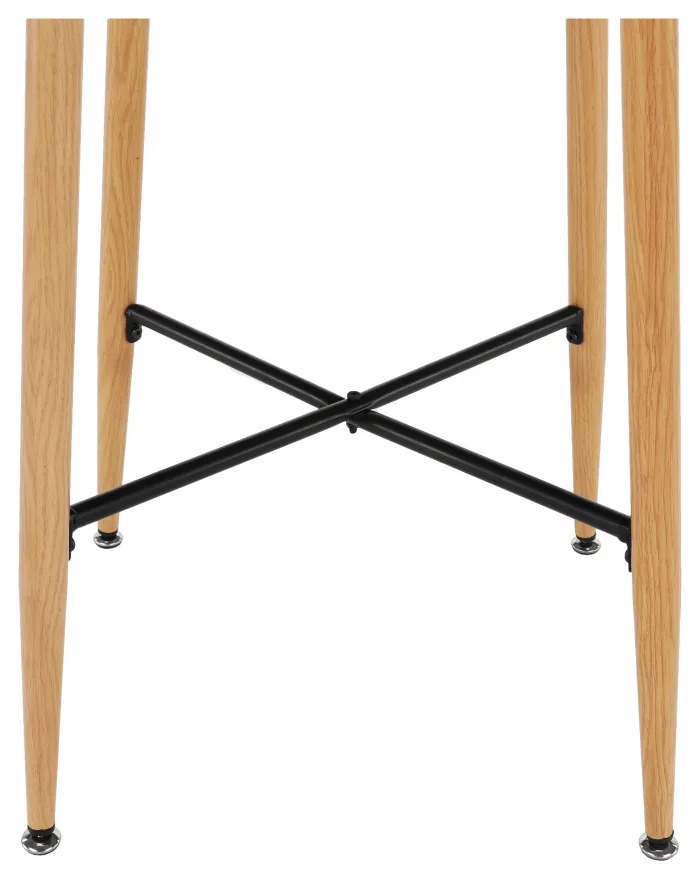 Bárasztal, fekete/tölgy, átmérő 60 cm, IMAM