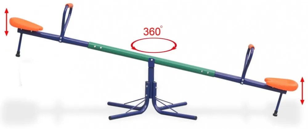 360 fokban forgó narancssárga mérleghinta