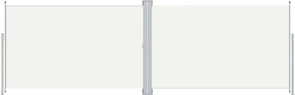 vidaXL krémszínű behúzható oldalsó napellenző 200 x 600 cm