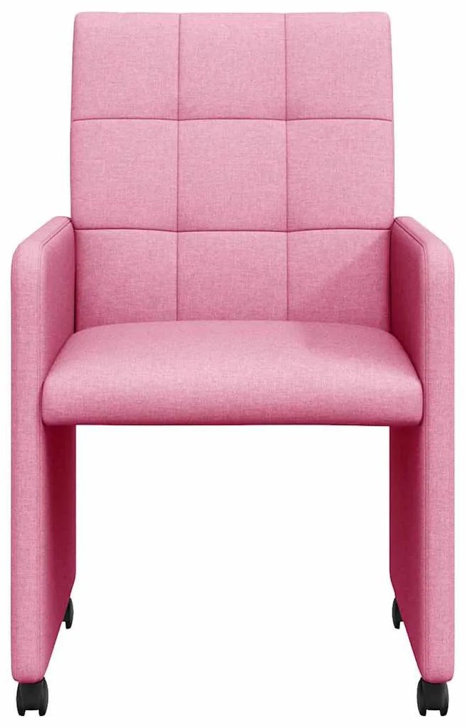 Kerekes Étkező Székek 2 pcs Rózsaszín 58 x 65 x 94 cm szövet