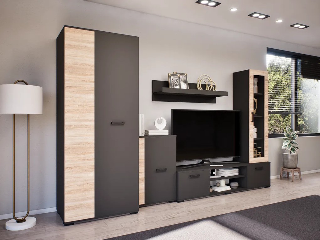 Ventura szekrénysor (Antracit-Sonoma) modern