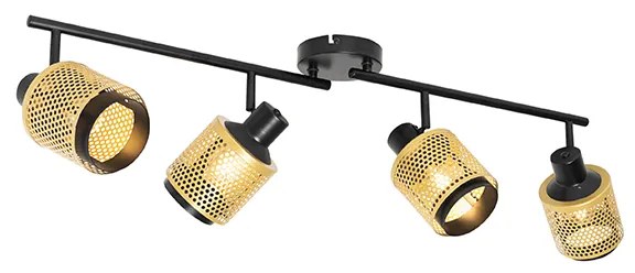 Ipari reflektor lámpa fekete arannyal 4-lámpás - Kayden