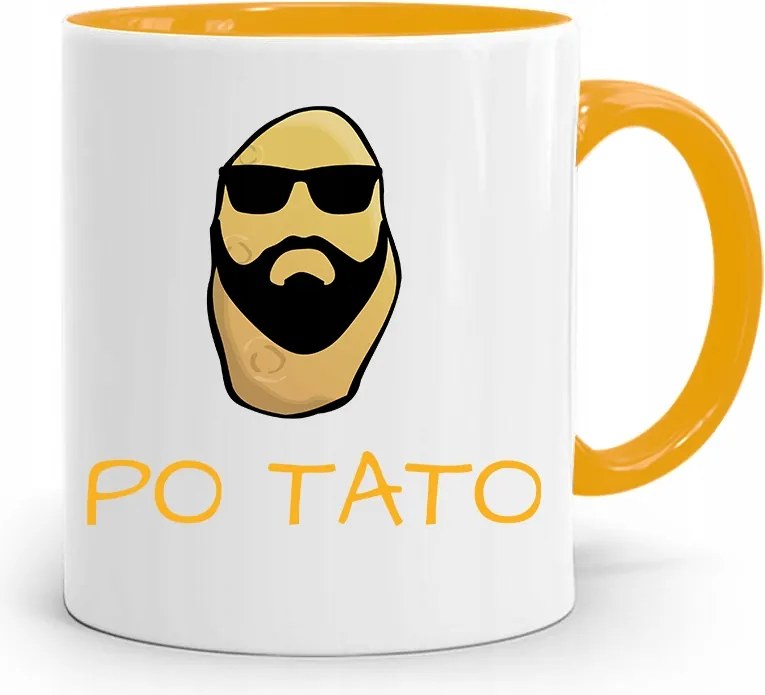 Sárga Apák Napi Bögre Apáknak Apák Után Burgonya nyomott mintával