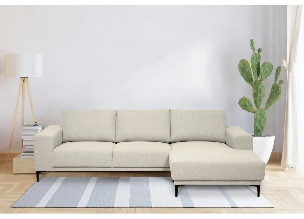 Bézs sarokkanapé (jobb oldali) Chile – Scandic