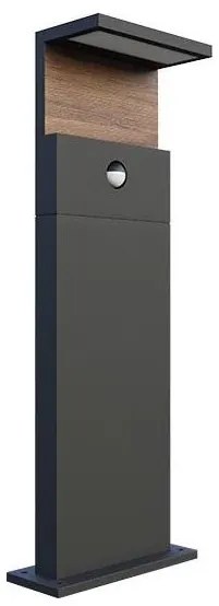 LED Kültéri lámpa érzékelővel NATURA LED/12W/230V 4000K IP54 barna/antracit