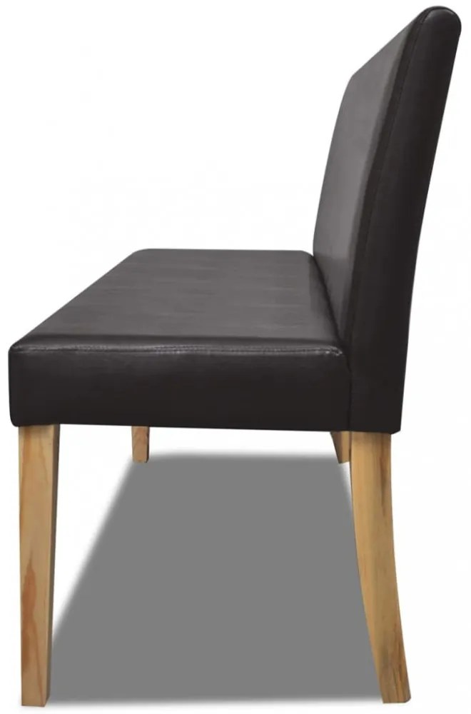 sötétbarna műbőr pad 139,5 cm
