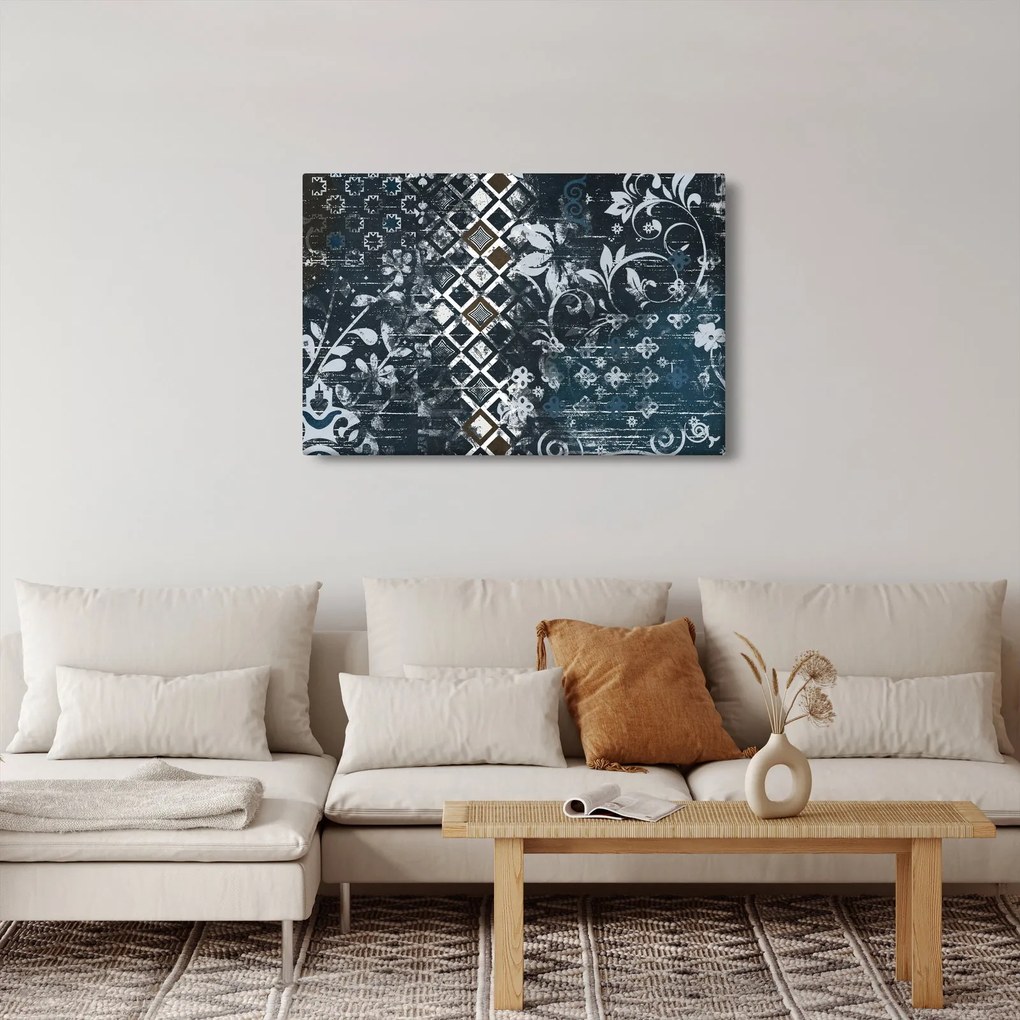 Kép virágos dekorációval (90x60 cm)