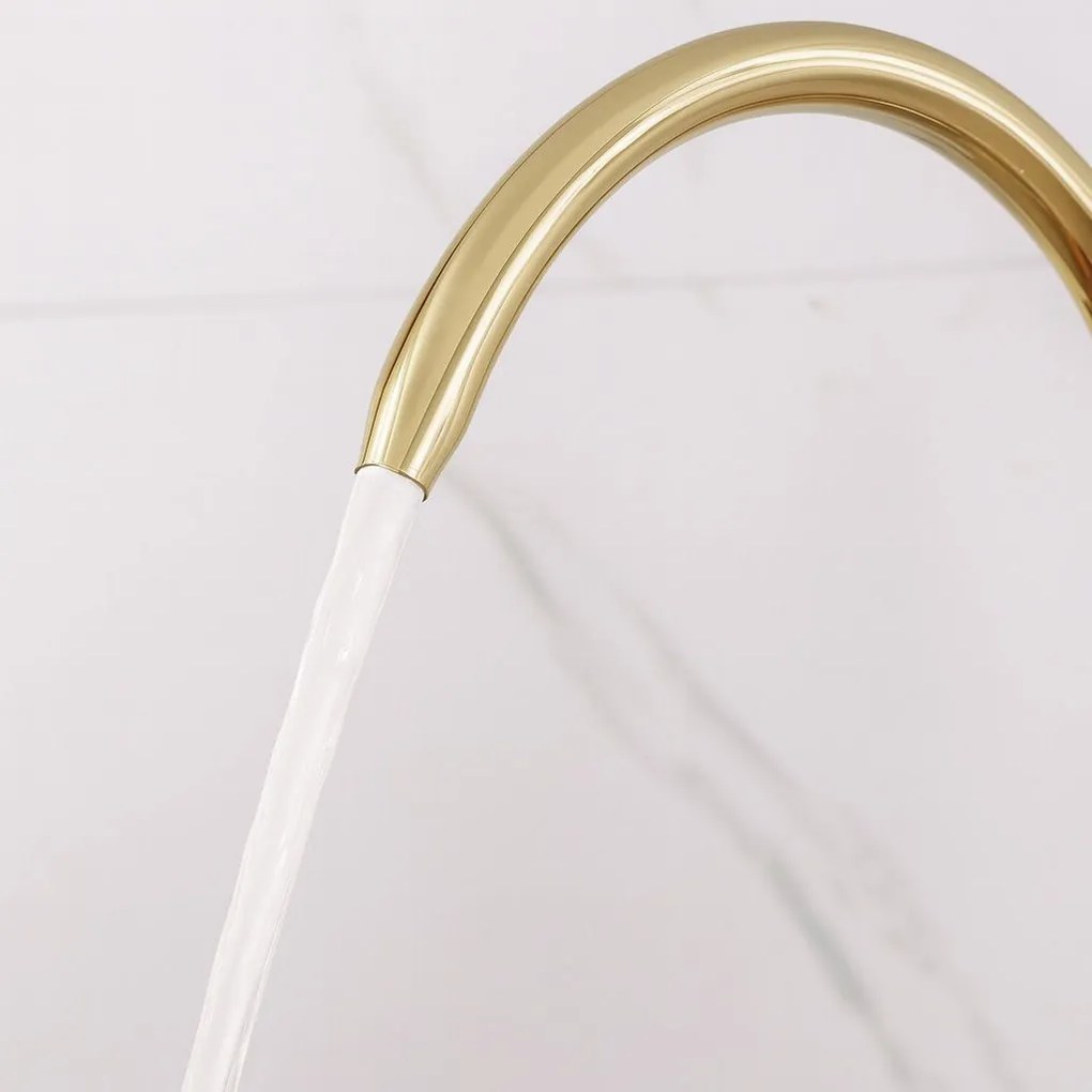Rea Eco Fresh, mosogató csaptelep kifolyóval ivóvízszűrőhöz, fényes arany, REA-B8989