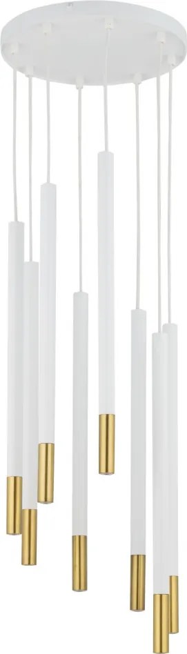 SIGMA LIGHTING 33240 SOPEL Hengeres Függesztett Lámpa Fehér, Arany G9 IP20