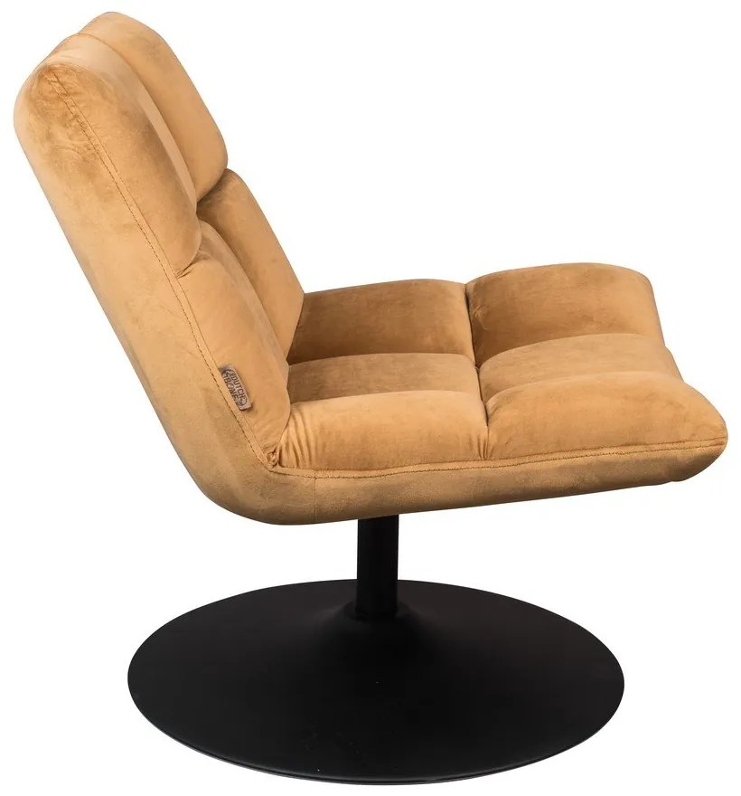 Mustársárga bársony fotel Bar – Dutchbone