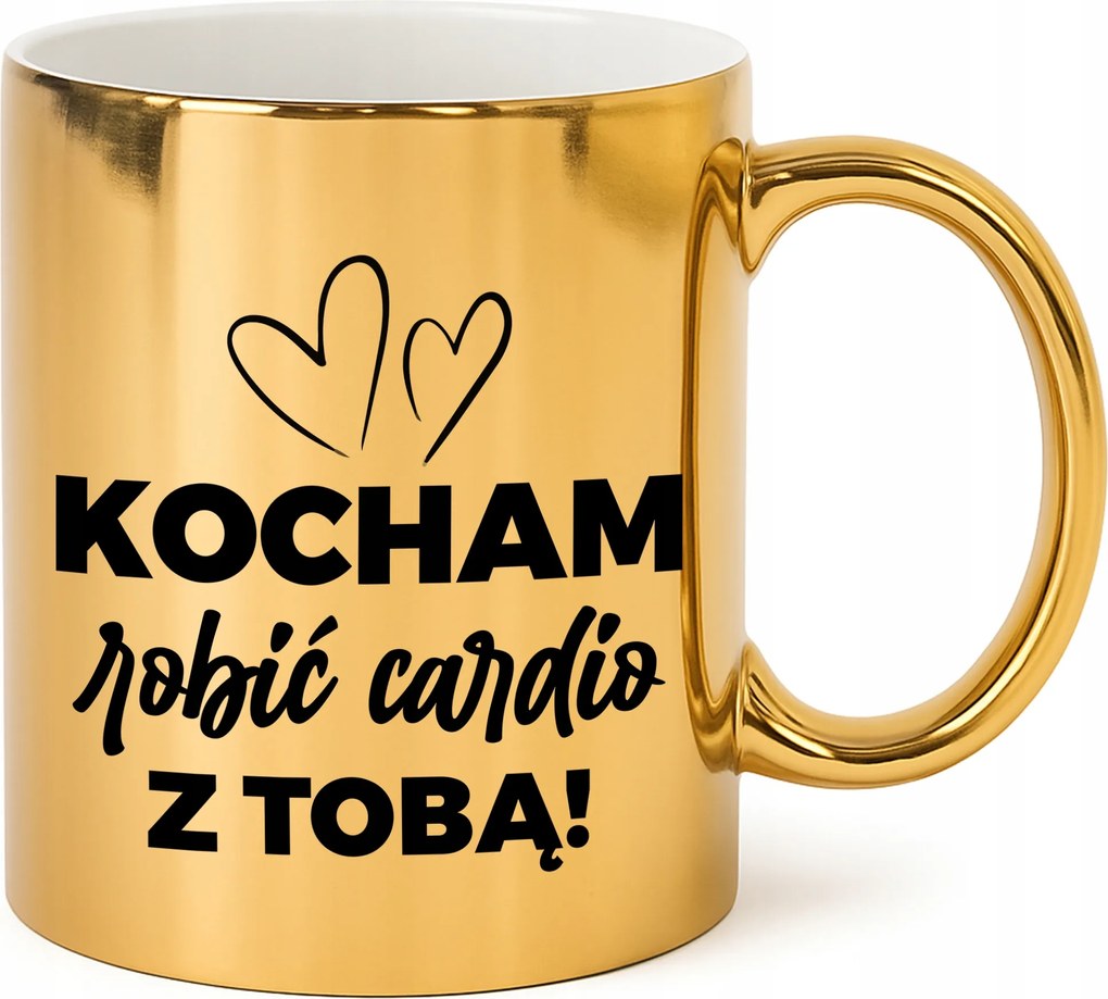 Arany Bögre Ajándék Párnak Neki Szeretek Kardiot csinálni Veled