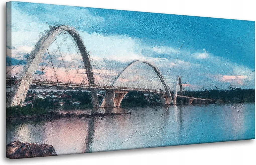 Vászonkép Juscelino híd Kubitschek Brazília 80x40 cm