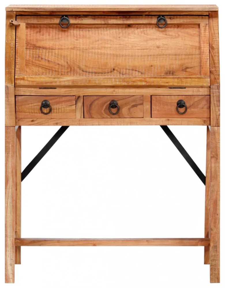 vidaXL tömör akácfa íróasztal 90 x 40 x 107 cm
