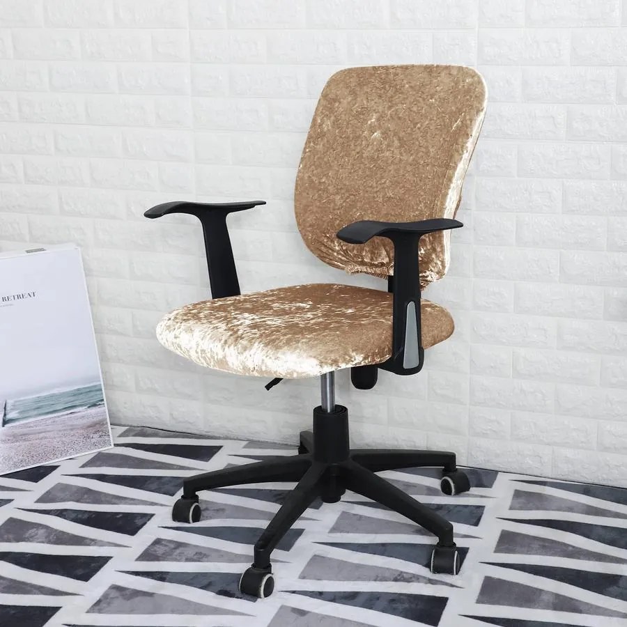 ForgószékHuzat (bársonyos, 2 részes, bézs)