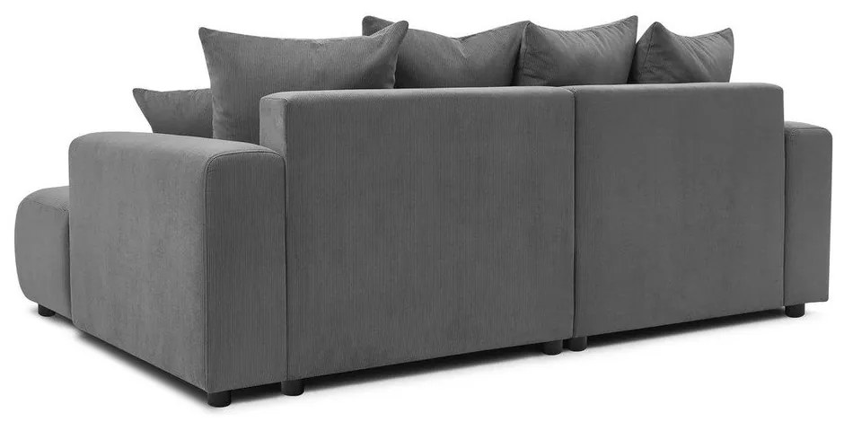 Szürke bársony sarokkanapé Enjoy – Bobochic Paris