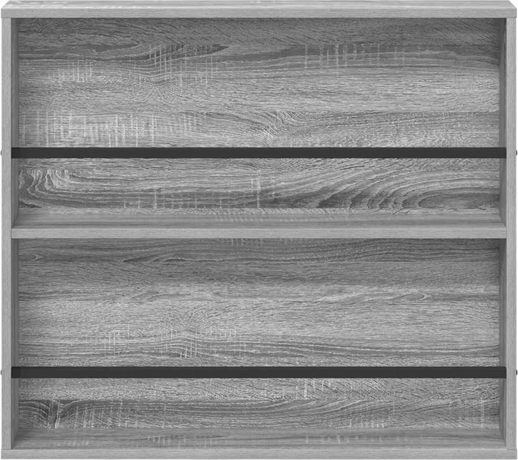 vidaXL Magazin állvány polcokkal Szürke Sonoma 80 x 12 x 70 cm Faanyag